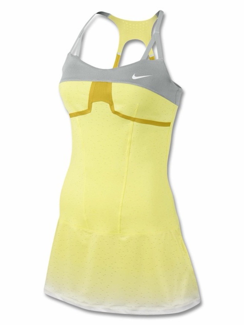 Nike Yellow Maria Sharapova Racerback Tennis Dress